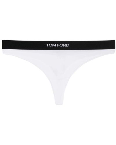 Tom Ford Logo waistband thong - Nero