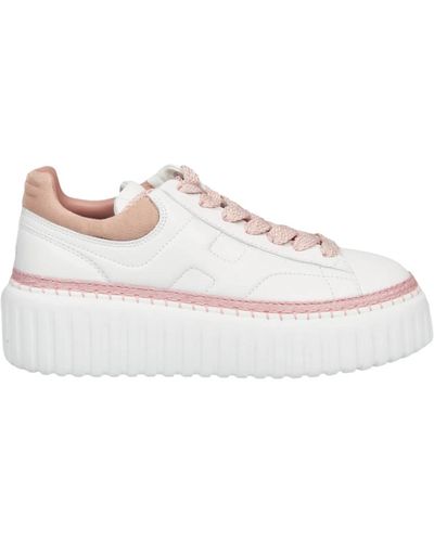 Hogan Weiße sneakers mit rosa profilen