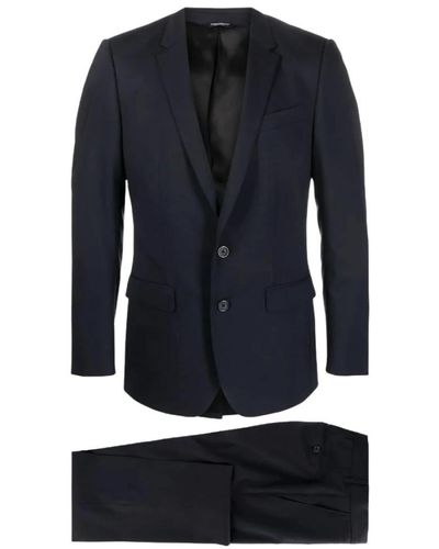 Dolce & Gabbana Abito in lana slim fit blu navy