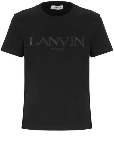 Lanvin Magliette ricamata regolare - Nero
