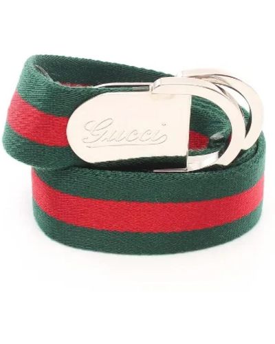 Gucci Cintura di stoffa rossa usata - Verde