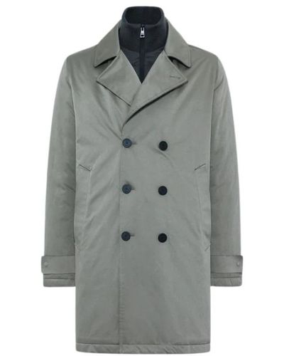 DUNO Double-Breasted Coats - Grey