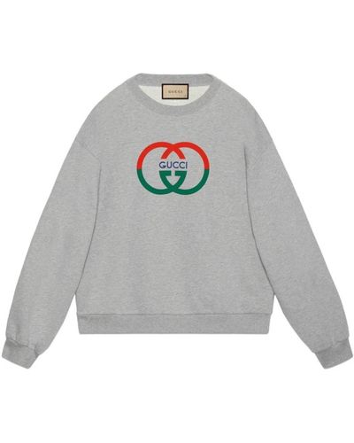 Gucci Cotton Jersey Printed Sweatshirt - Gray