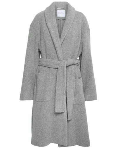 Max Mara Belted Coats - Gray