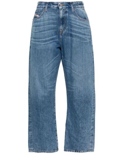 DIESEL Indigo straight leg denim jeans - Blau