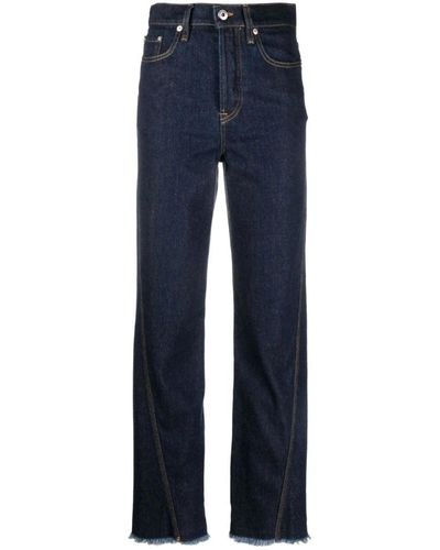 Lanvin Frayed-edge straight-leg jeans - Azul