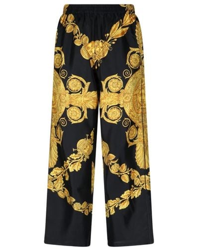Versace Trousers > wide trousers - Jaune