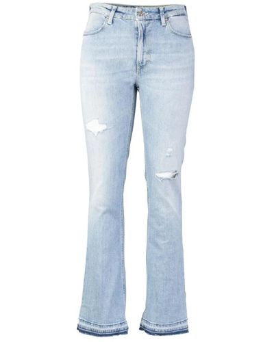Dondup Super skinny flare jeans lavado medio - Azul