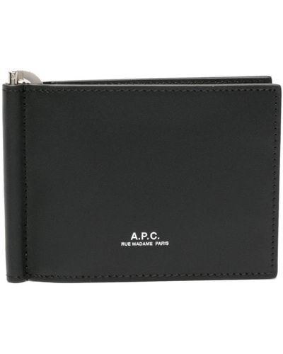 A.P.C. London geldklammer brieftasche - Schwarz