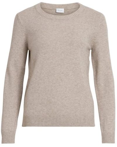 Vila Round-Neck Knitwear - Grey