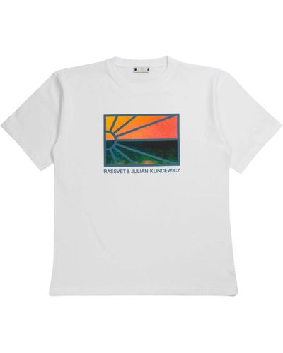 Rassvet (PACCBET) Sunset logo t-shirt aus baumwolle - Weiß