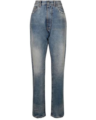Maison Margiela Hellblaue Baumwoll-Straight-Leg-Jeans