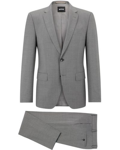 BOSS Single Breasted Suits - Gray