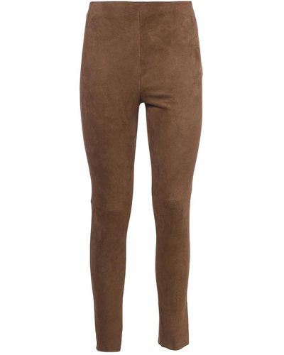 Weekend by Maxmara Trousers > leather trousers - Marron