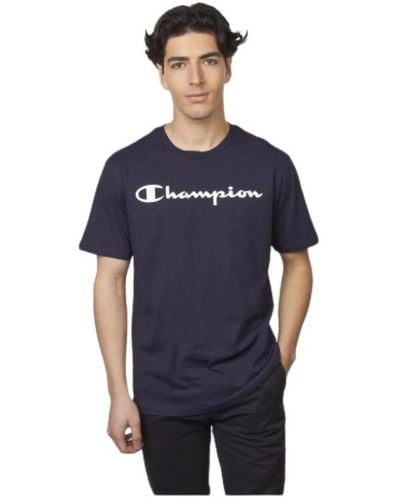 Champion Magliette in cotone leggero da uomo - Blu
