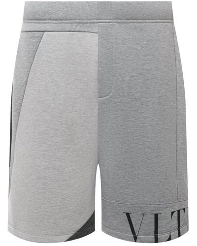 Valentino Track shorts mit logo-detail hinten - Grau