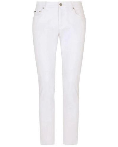 Dolce & Gabbana Slim-Fit Pants - White