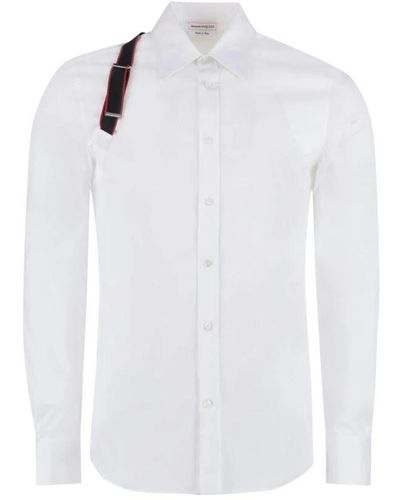 Alexander McQueen Werten sie ihre garderobe mit hemd aus baumwollpopeline auf - Weiß