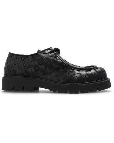 Bottega Veneta Shoes > flats > laced shoes - Noir