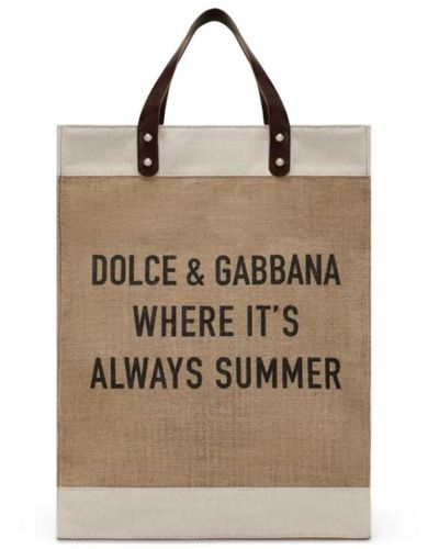 Dolce & Gabbana Tote Bags - Natural