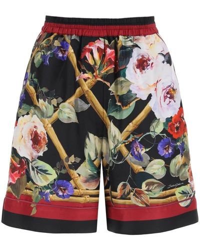 Dolce & Gabbana Pantaloncini da pigiama rose garden - Multicolore