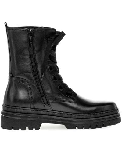 Gabor Lace-Up Boots - Black