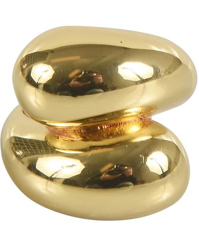 FEDERICA TOSI Goldener ring accessoires doppelbrückenstil - Mettallic