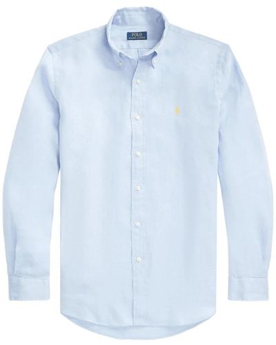 Ralph Lauren Camicia in lino button-down - Blu