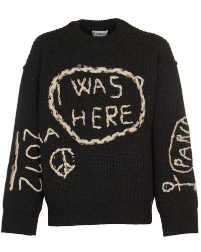 Etudes Studio Round-Neck Knitwear - Black