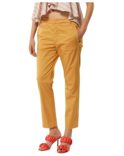 Dondup Trousers > straight trousers - Orange