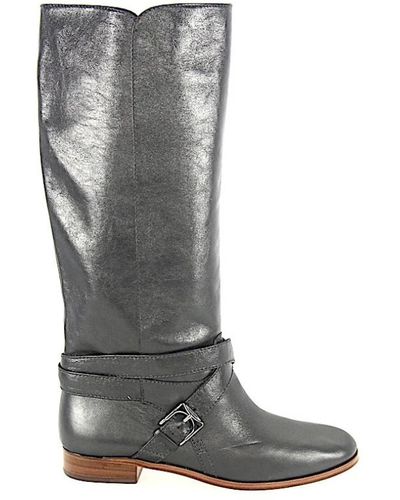 Marc Jacobs Boots 684220 smooth leather metallic decorative buckle - Gris