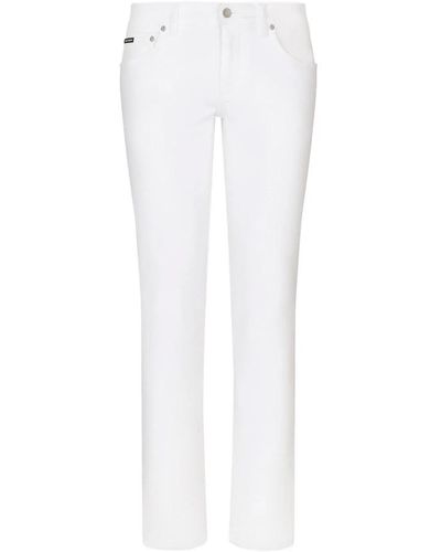 Dolce & Gabbana Skinny elastische weiße jeans