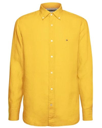 Tommy Hilfiger Casual Shirts - Yellow