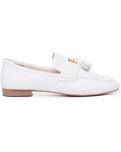 Coccinelle Zapatos planos de gamuza blanca - Blanco