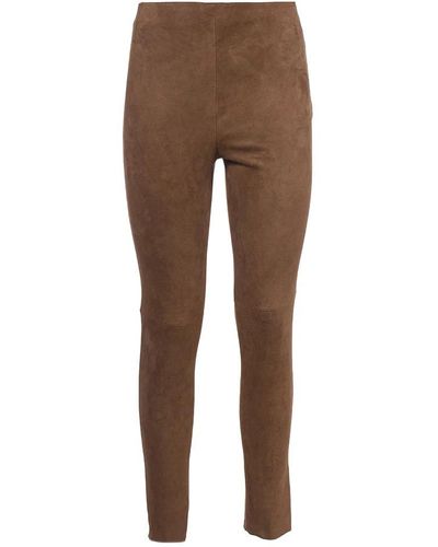 Weekend by Maxmara Leather Trousers - Brown
