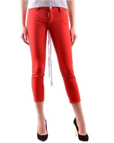 DSquared² Cropped Trousers - Red