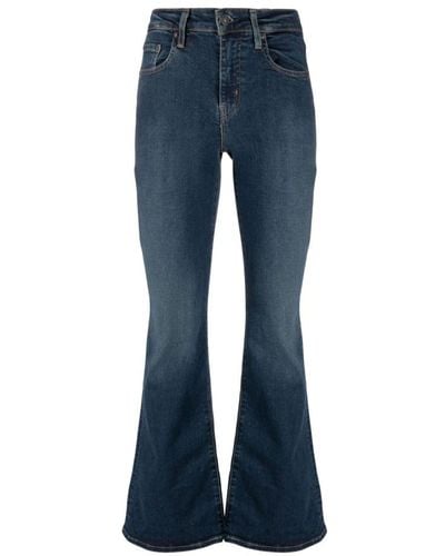 Levi's Schmale high-waist-jeans mit ausgestelltem bein levi's - Blau