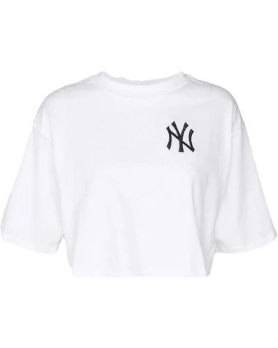 KTZ Yankees mlb lifestyle bianca crop tee - Bianco