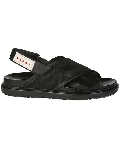 Marni Shoes > sandals > flat sandals - Noir