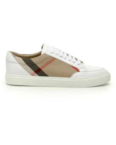 Burberry Haus check sneakers - Weiß
