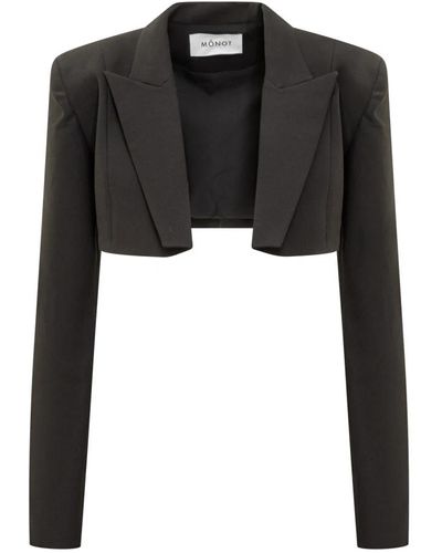 Monot Elegante crop blazer per donne - Nero