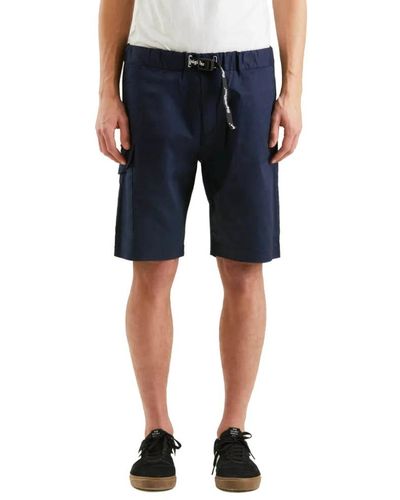 Refrigiwear Blaue baumwoll elastische taille bermuda shorts