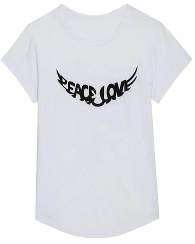 Zadig & Voltaire Woop Peace & Love Wings T-shirt - White