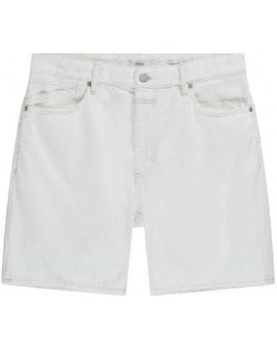 Closed Shorts in denim avorio con fili di lino - Bianco