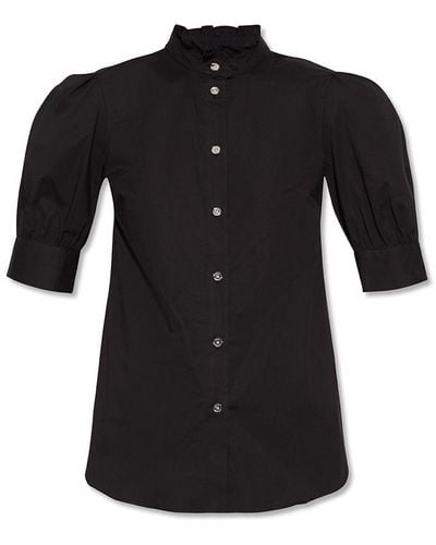 Michael Kors Shirt with standing collar - Nero