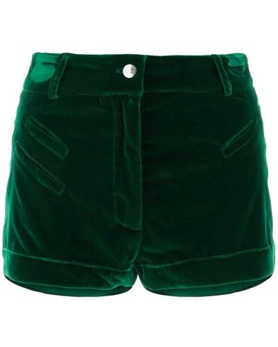 Etro Shorts in velluto verde smeraldo