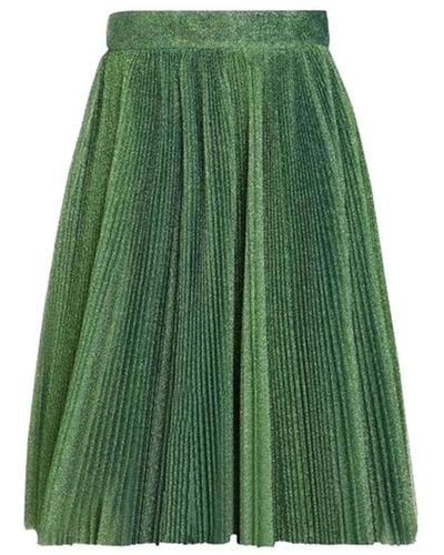 Dolce & Gabbana Metallic pleated skirt - Verde