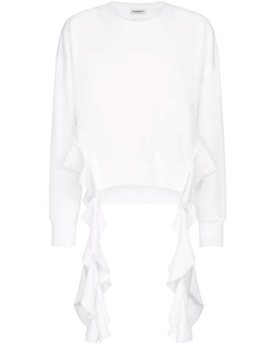 Dondup Rouched crewneck sweatshirt - Bianco