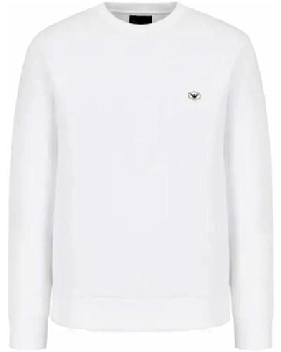 Armani Baumwoll-sweatshirt essentials kollektion - Weiß