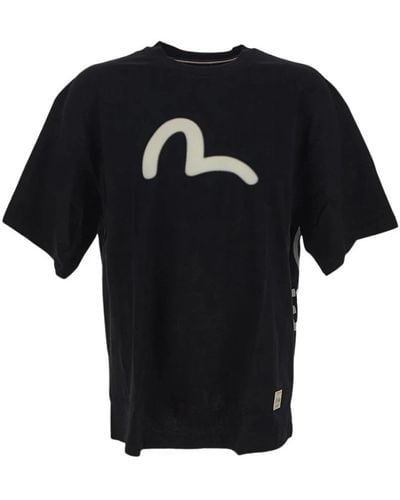 Evisu T-Shirts - Black